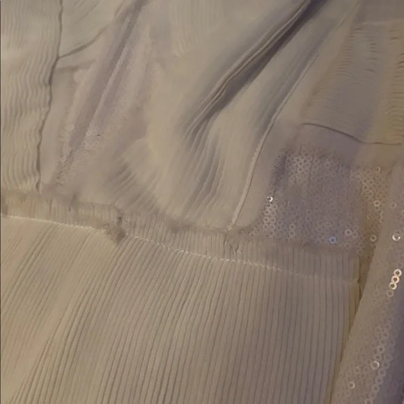 3.1 Phillip Lim Ivory Sleeveless Sequin Pleated Dress size 2 - Picture 4 of 5